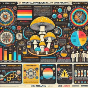 Potential drawbacks of psilocybin relative to other psychedelics, exploring considerations, effects, and where to buy magic mushrooms online Canada. Learn about drawbacks of psilocybin in Canada.