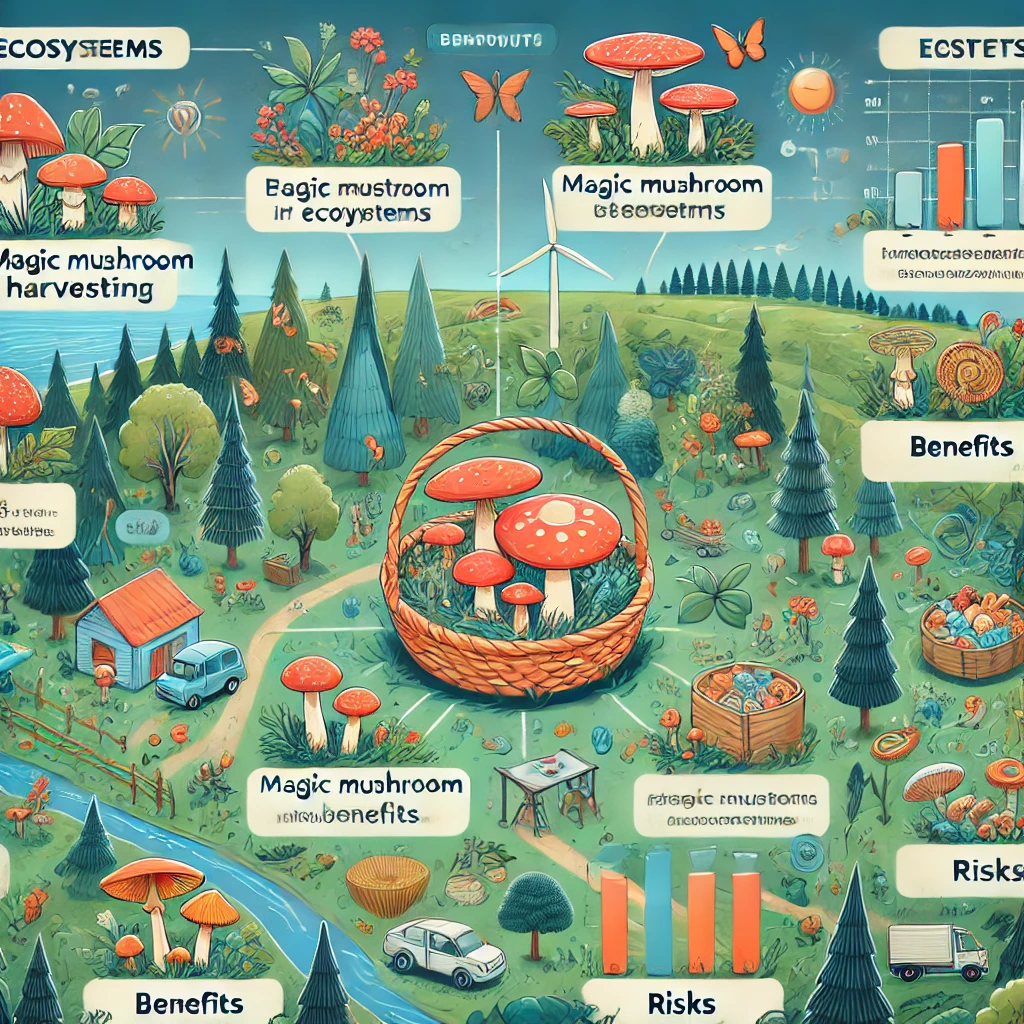 Understanding the impact of magic mushroom harvesting on ecosystems, exploring environmental effects, considerations, and where to buy magic mushrooms online. Learn about ecosystem impact of magic mushroom harvesting in Canada.